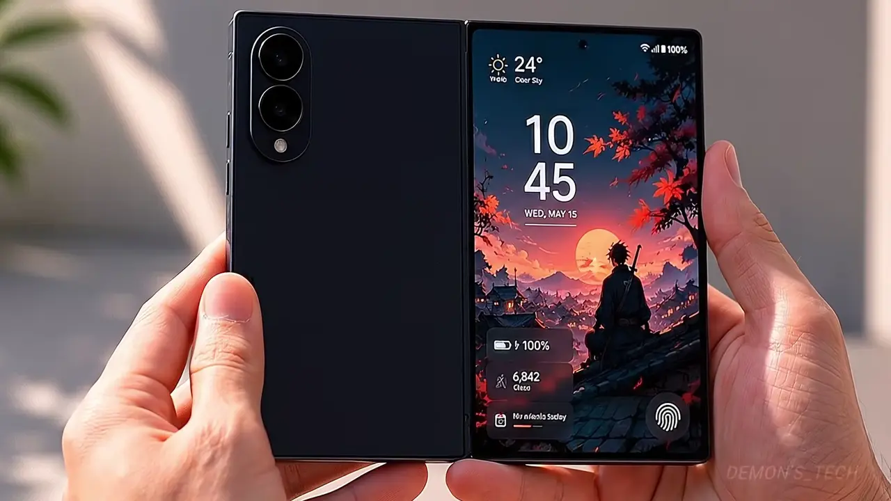 هاتف Galaxy Z Fold 8 يخضع لتحول مفاجئ بفضل تقنية الطي غير المرئي.